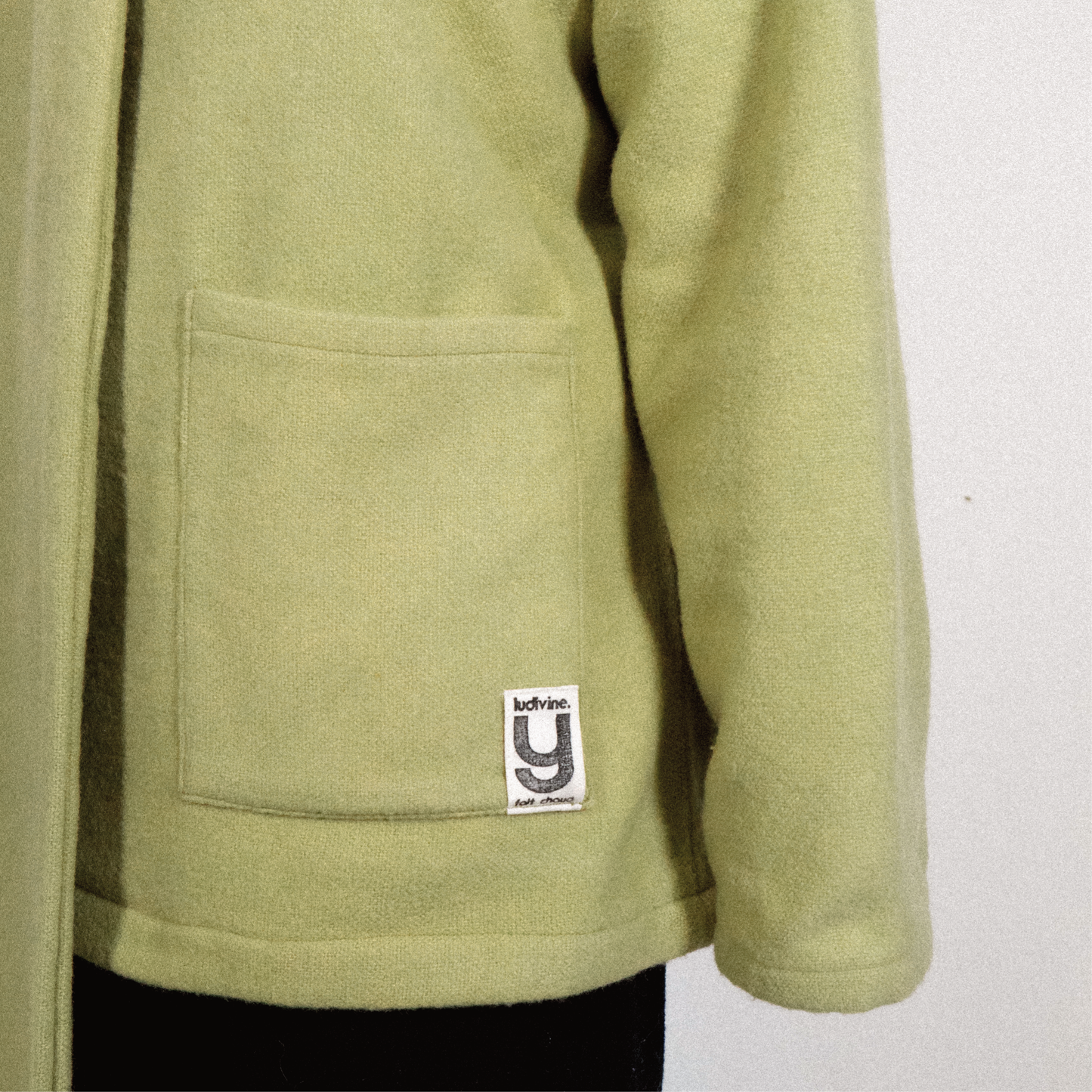 MANTEAU-PULL & ÉCHARPE - OLIVE