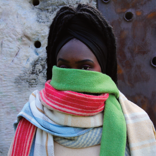 MANTEAU-PULL & ÉCHARPE - VERVEINE N°1