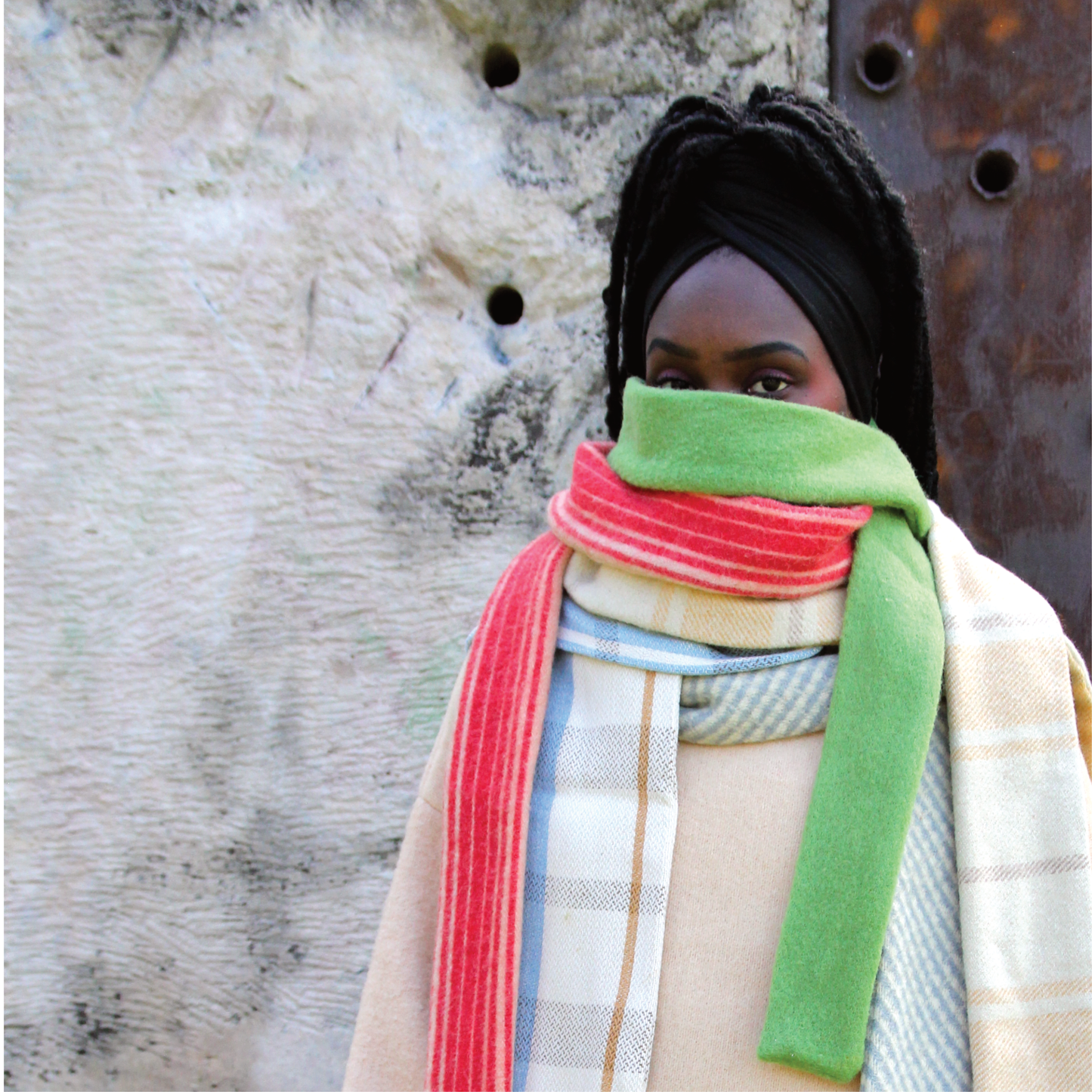 MANTEAU-PULL & ÉCHARPE - CHALET D'HIVER