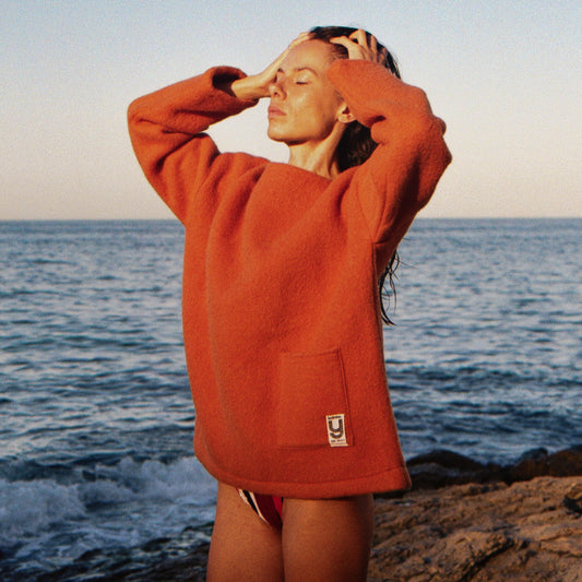 MANTEAU-PULL & ÉCHARPE - CAROTTE