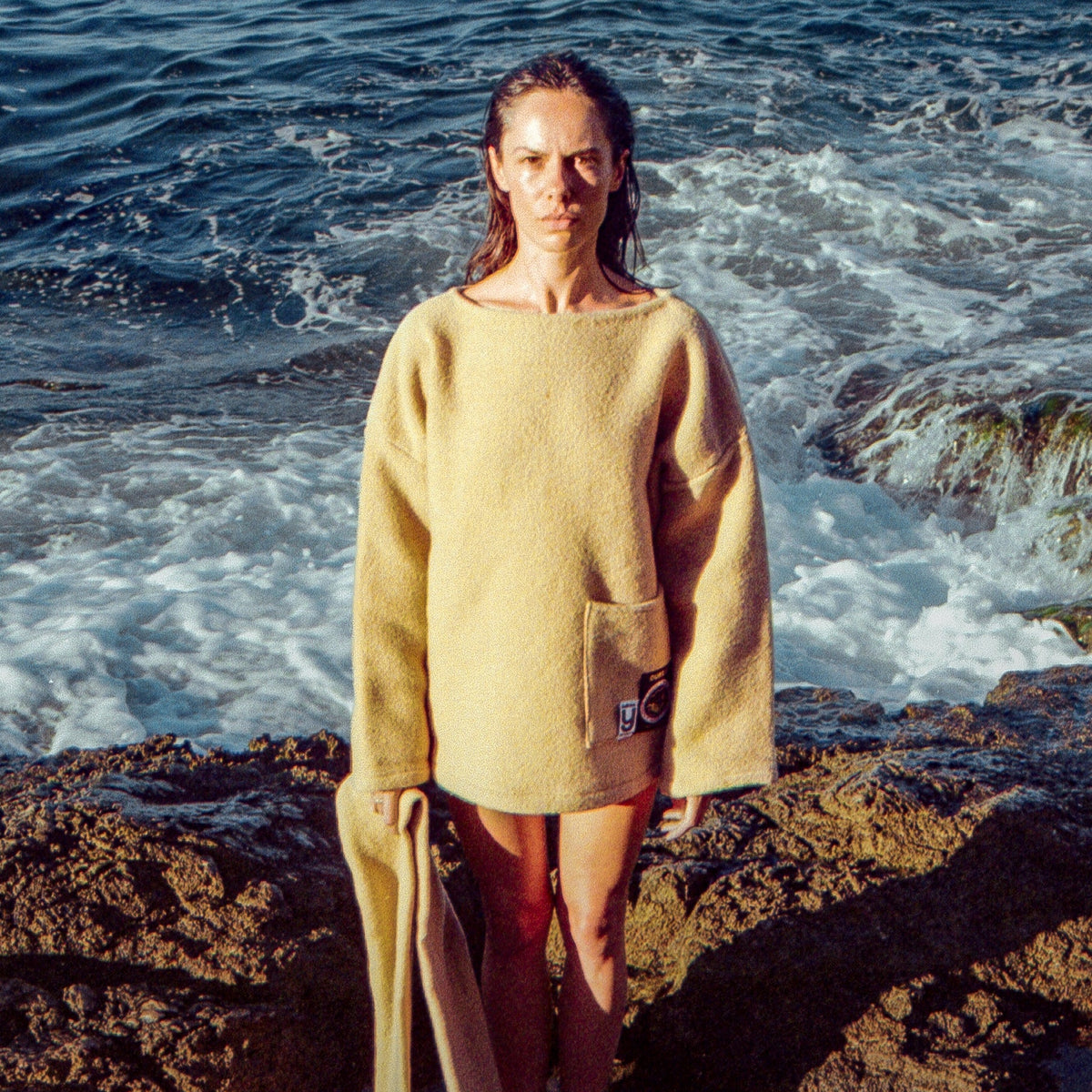 MANTEAU-PULL & ÉCHARPE - NOIX