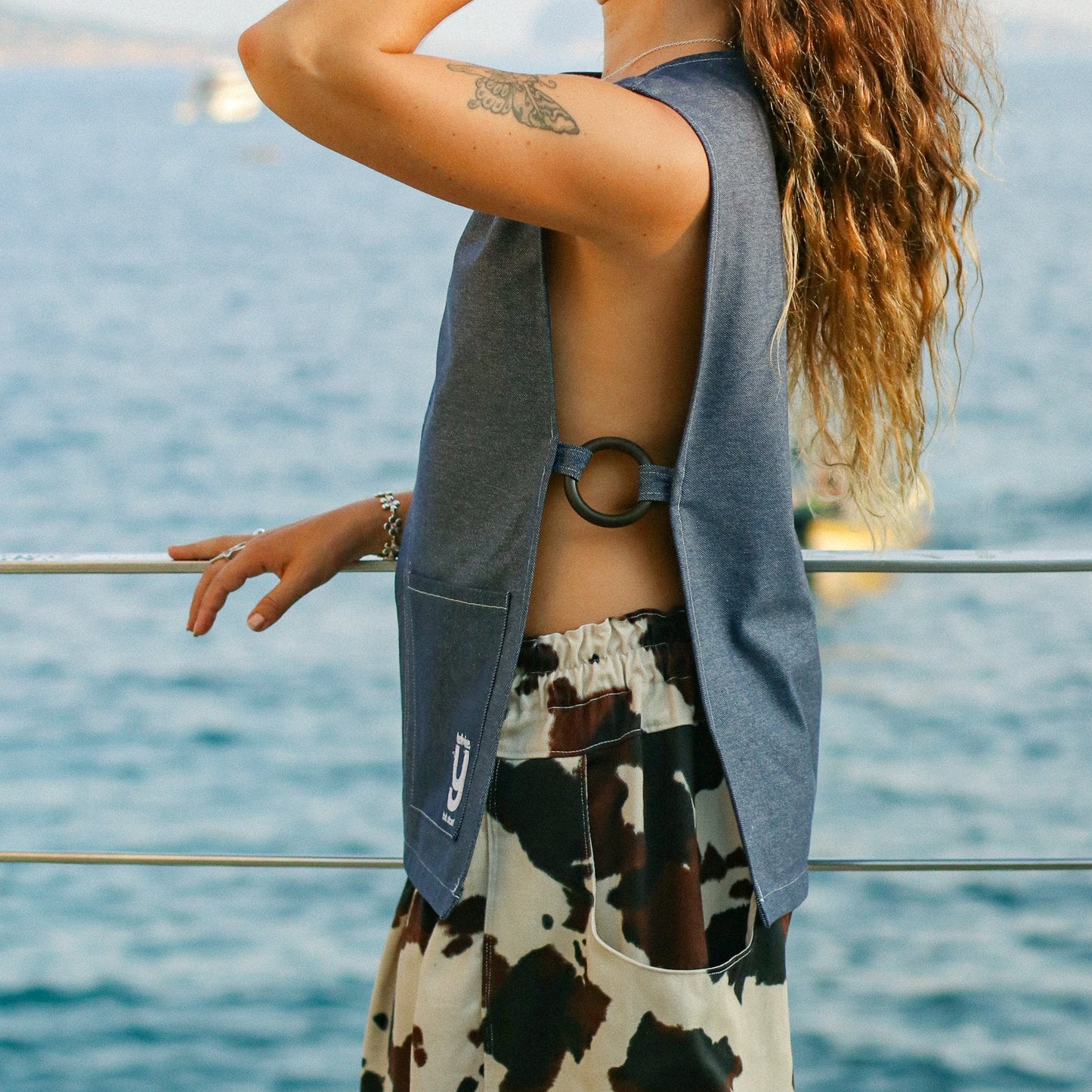 TABLIER DENIM BLEU