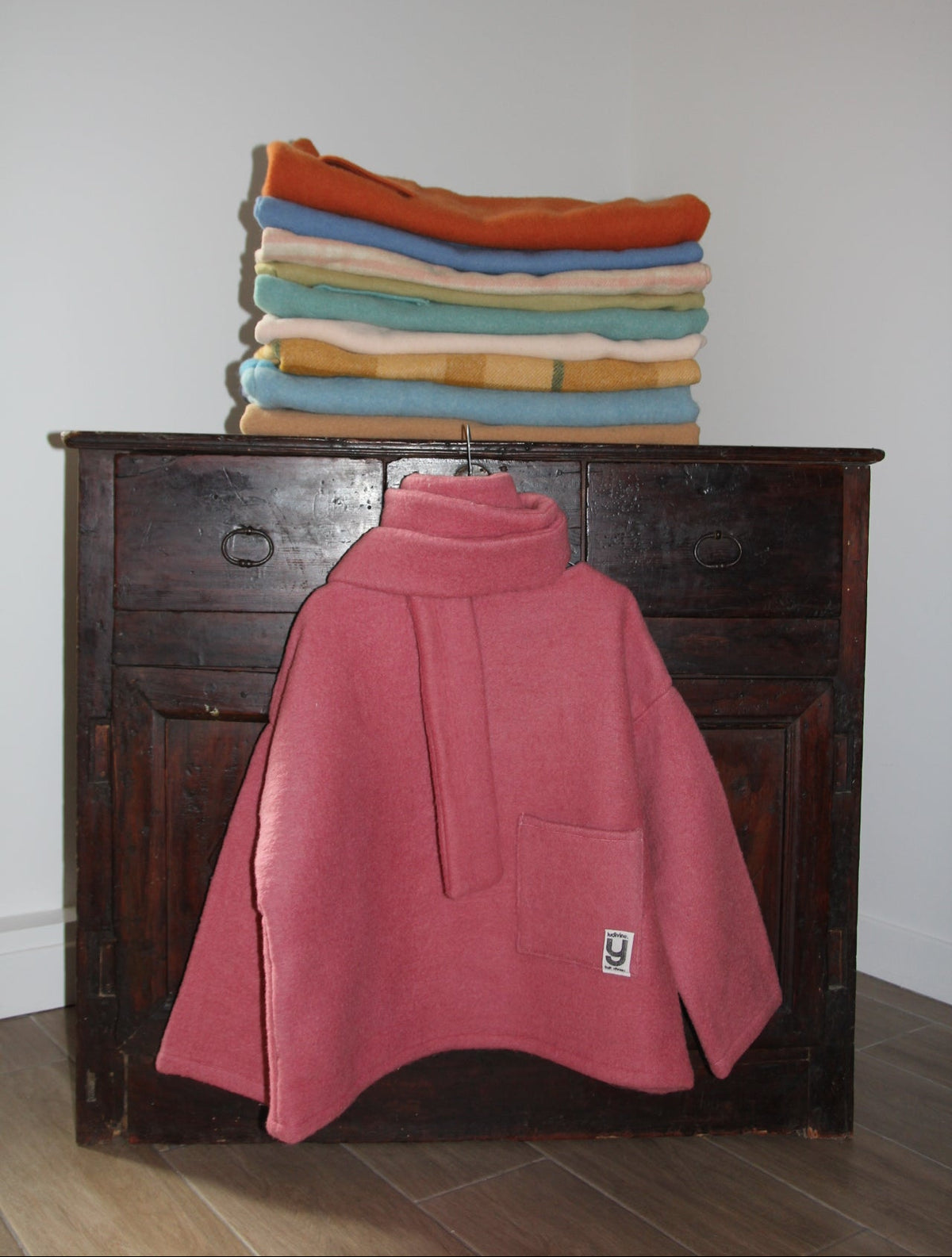 MANTEAU-PULL & ÉCHARPE - PRALINE N°1