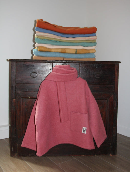 MANTEAU-PULL & ÉCHARPE - PRALINE N°1