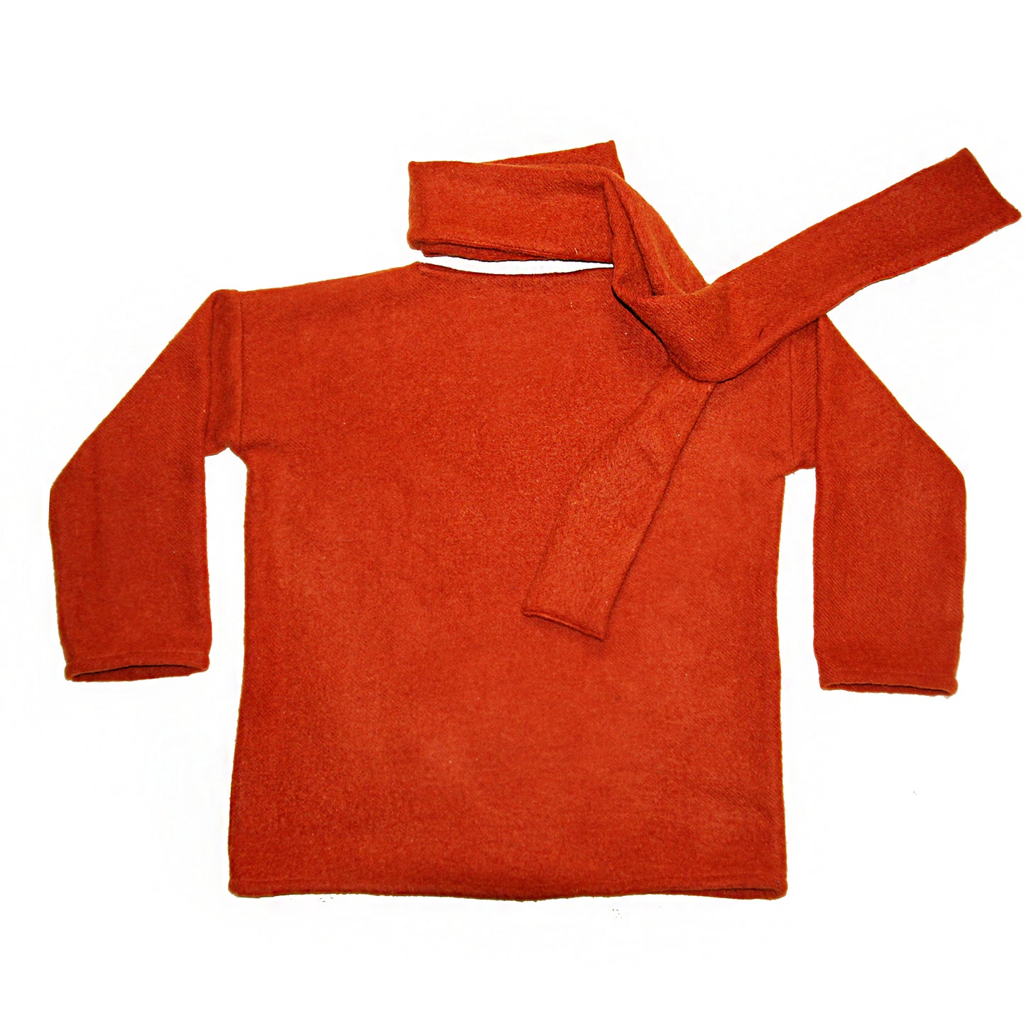 PULL AVEC ÉCHARPE ORANGE