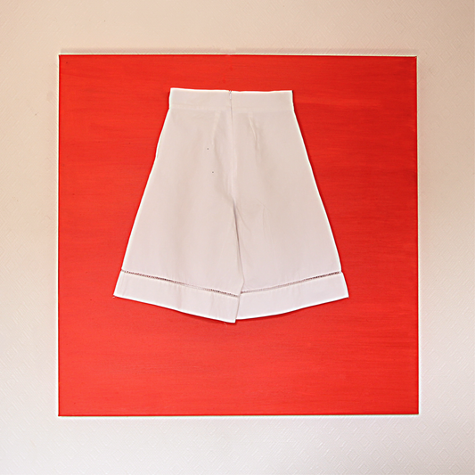 SHORT EN LIN BLANC N°1
