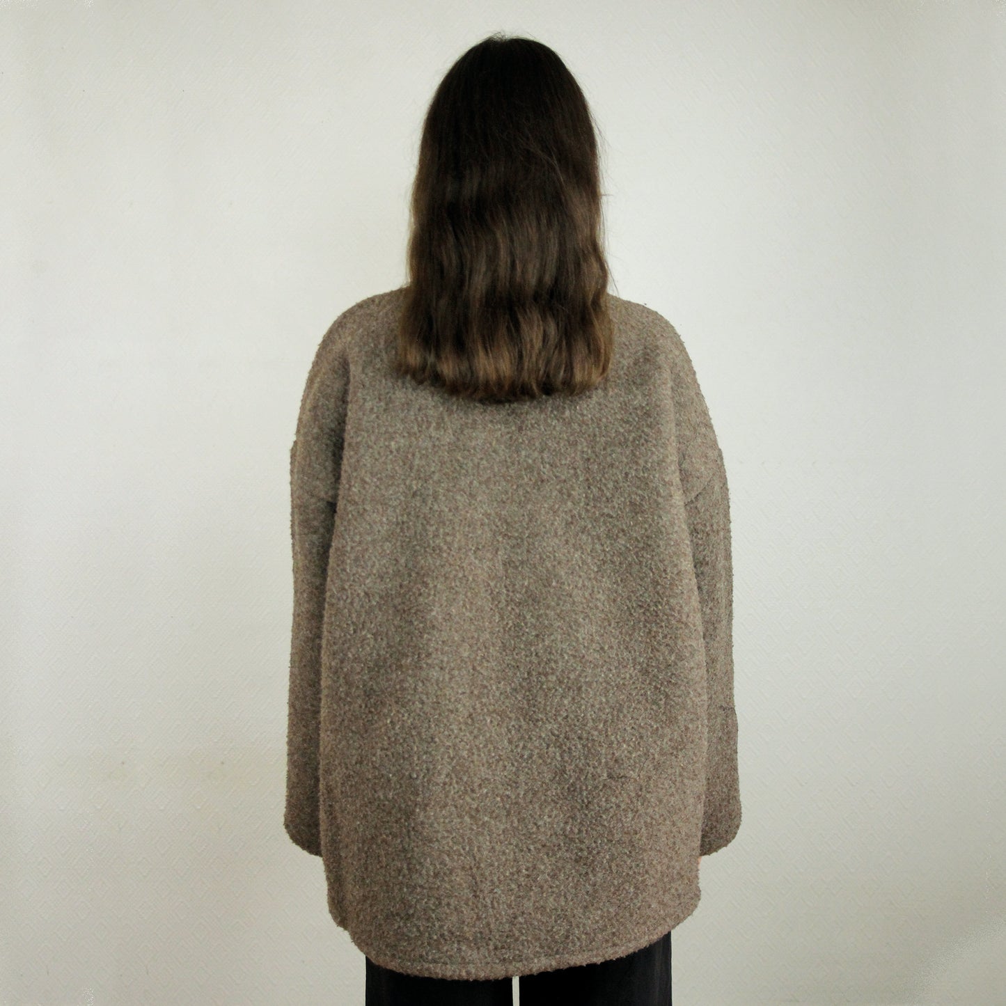 PULL AVEC ÉCHARPE MARRON GLACÉ