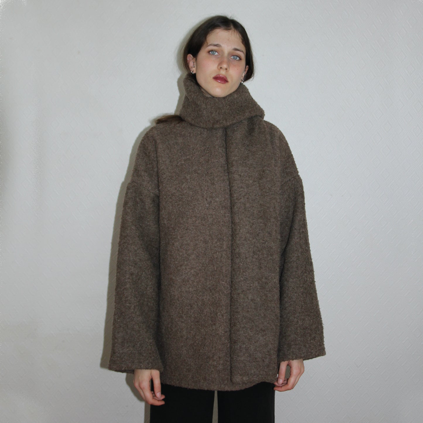 PULL AVEC ÉCHARPE MARRON GLACÉ