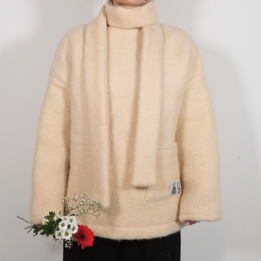 MANTEAU-PULL & ÉCHARPE - BEURRE N°2