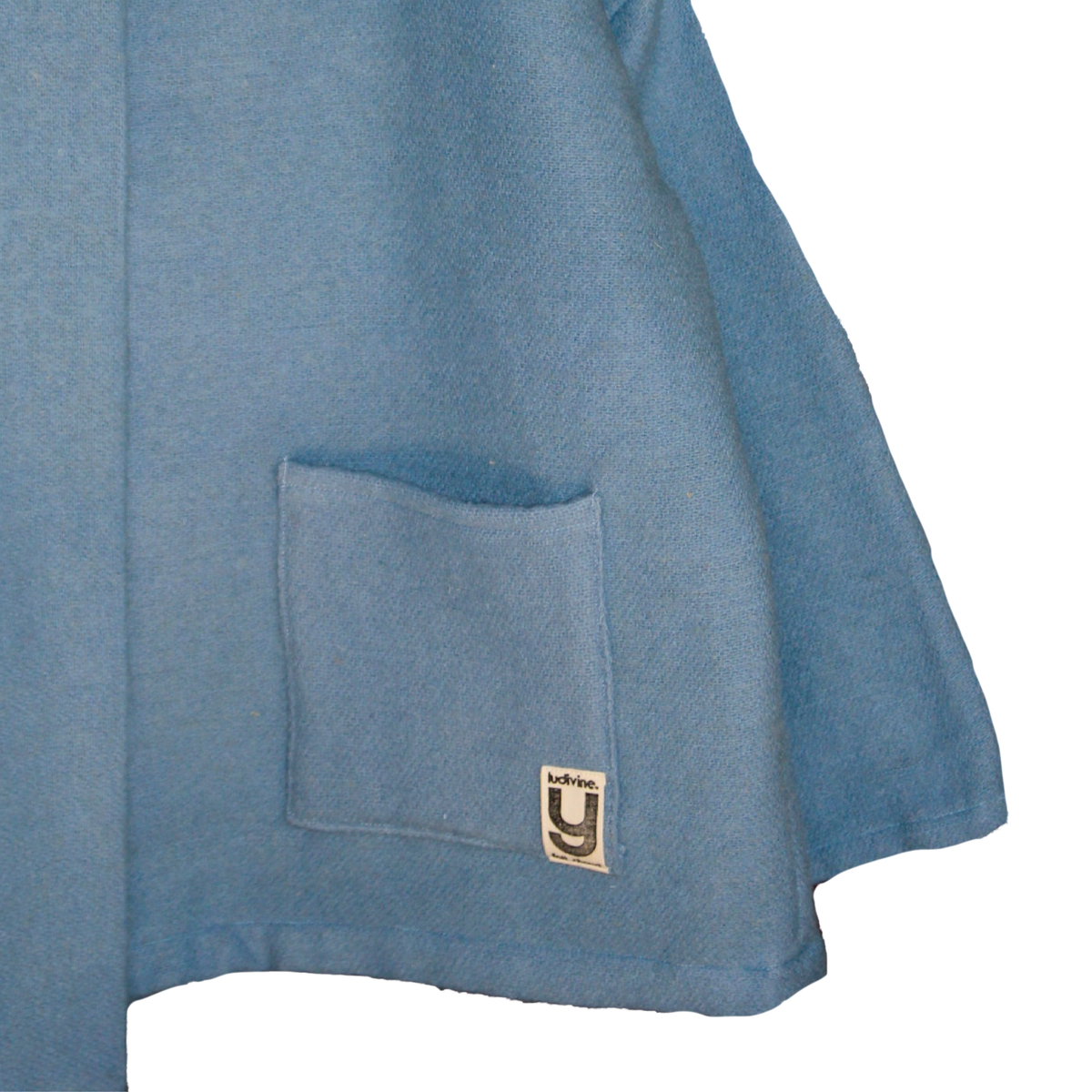 MANTEAU-PULL & ÉCHARPE - BLEUET
