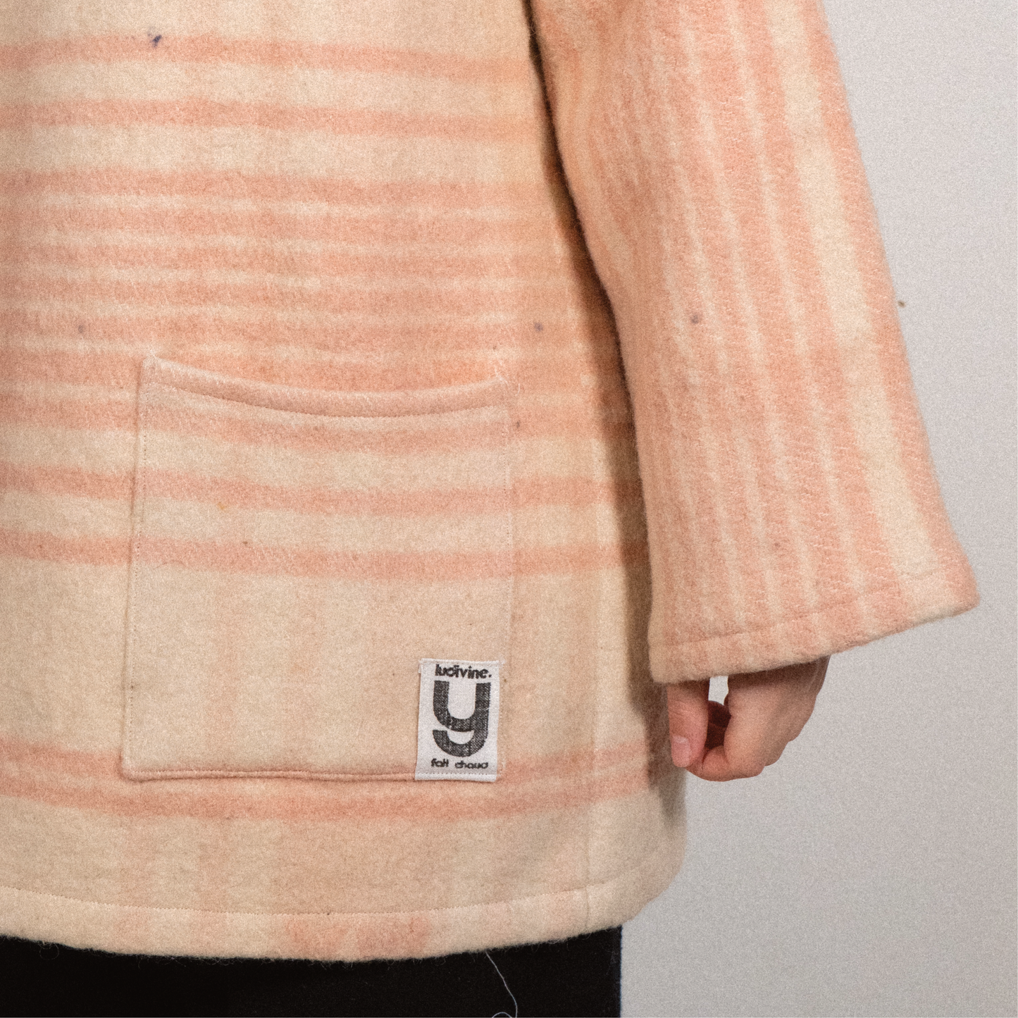MANTEAU-PULL & ÉCHARPE - GLACE VANILLE FRAISE