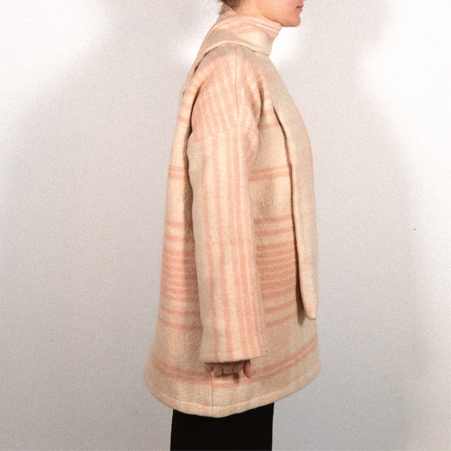 MANTEAU-PULL & ÉCHARPE - GLACE VANILLE FRAISE