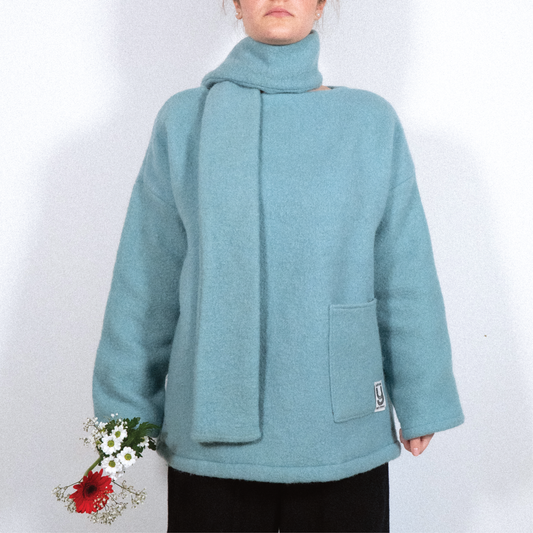 MANTEAU-PULL & ÉCHARPE - GLACIER