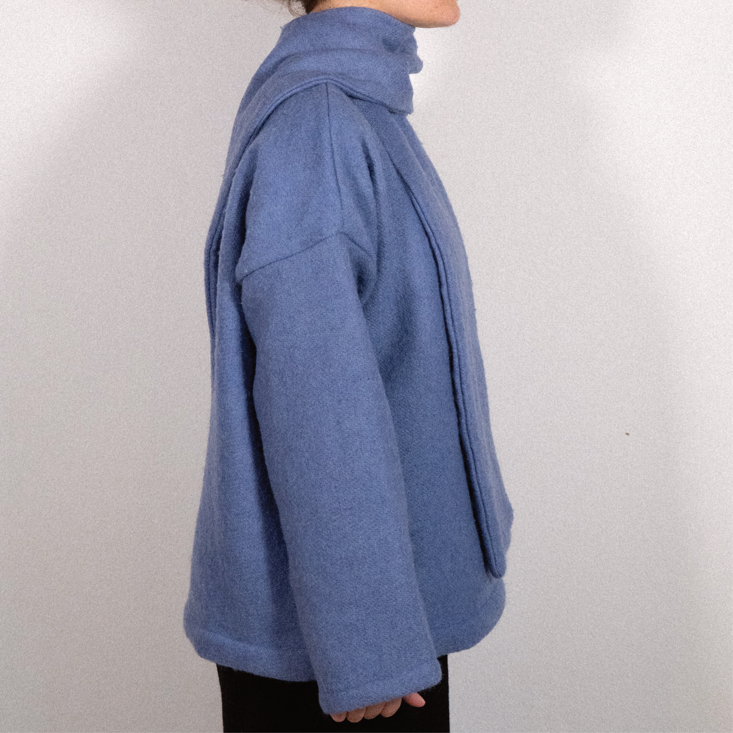 MANTEAU-PULL & ÉCHARPE - LAVANDE