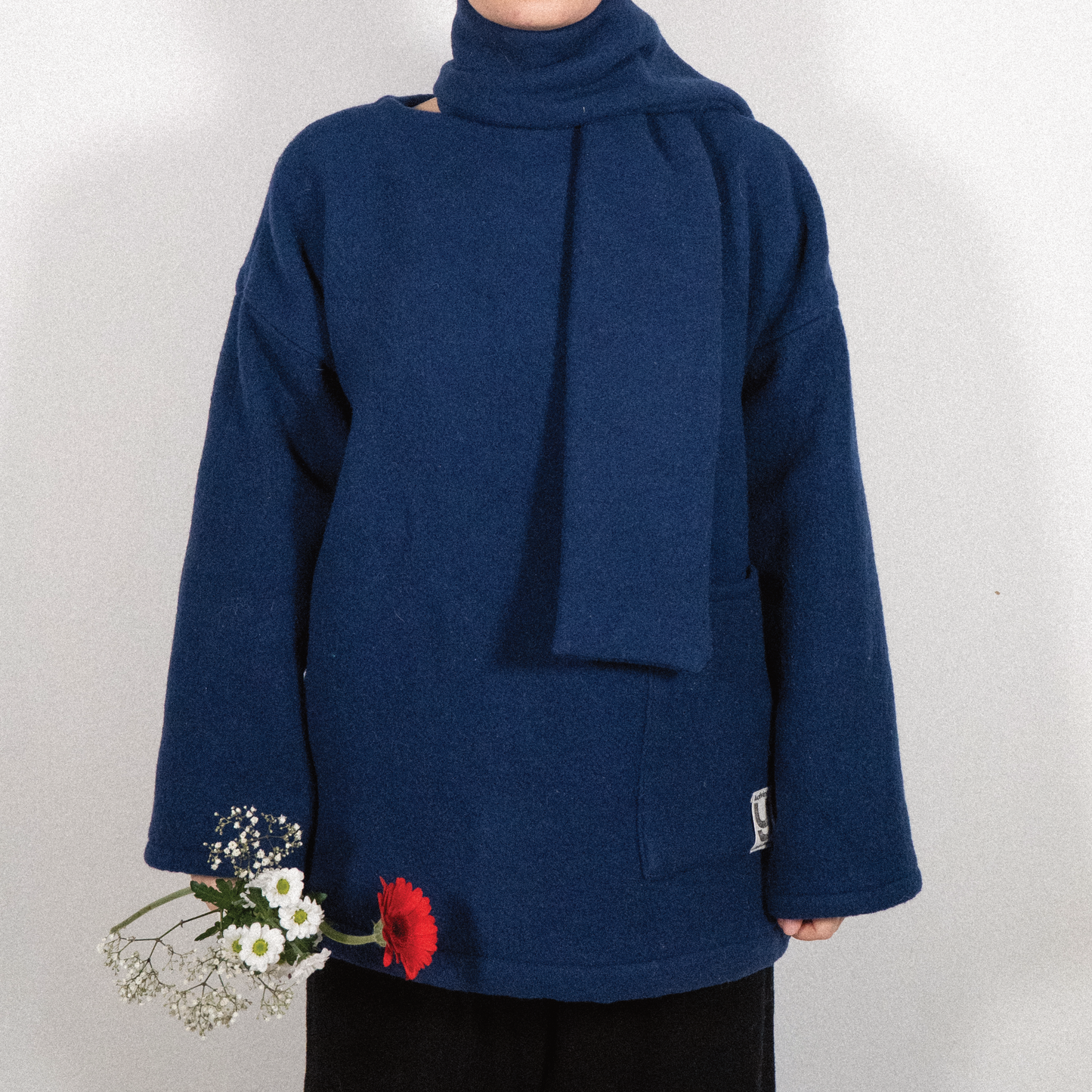 MANTEAU-PULL & ÉCHARPE - MYRTILLE