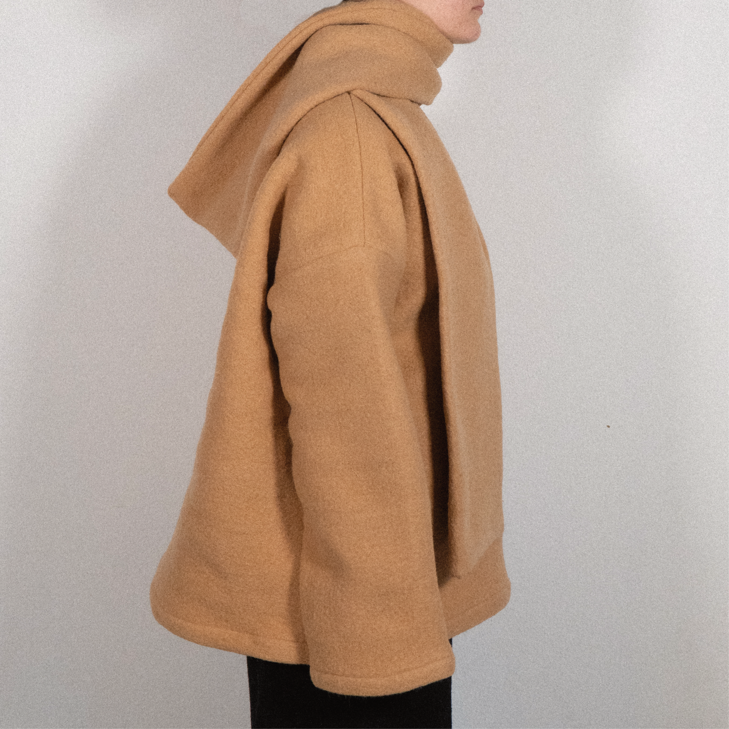 MANTEAU-PULL & ÉCHARPE - NOIX