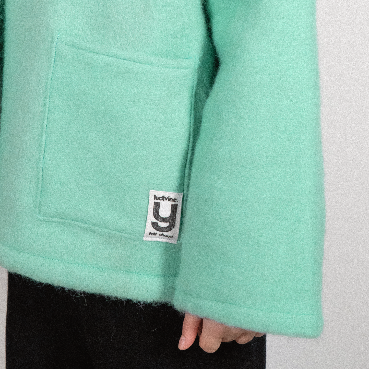 MANTEAU-PULL & ÉCHARPE - NYMPHEAS HARMONIE VERTE