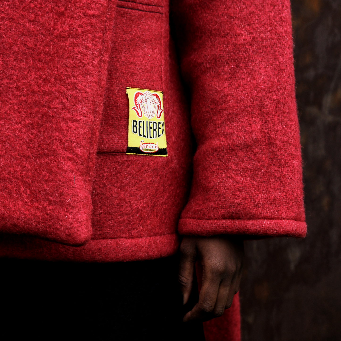 MANTEAU-PULL & ÉCHARPE - BETTERAVE