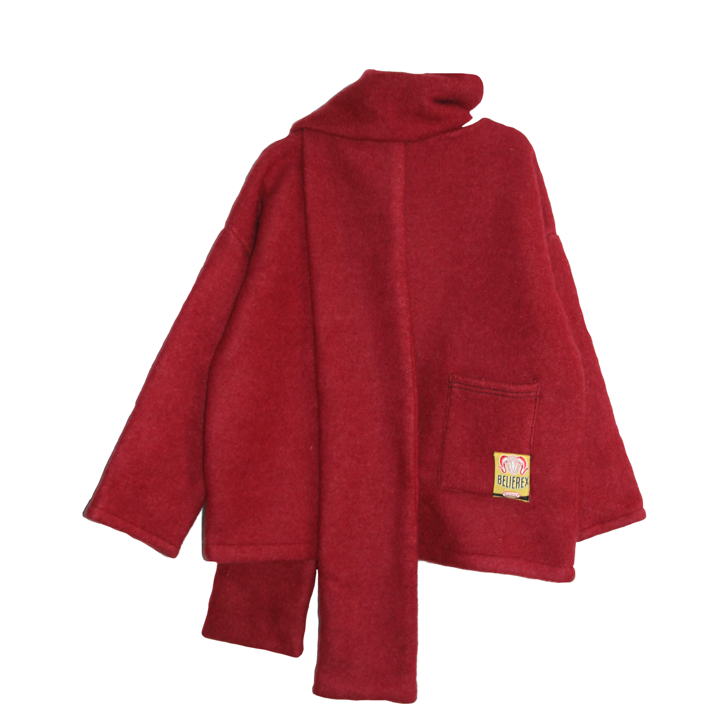 MANTEAU-PULL & ÉCHARPE - BETTERAVE