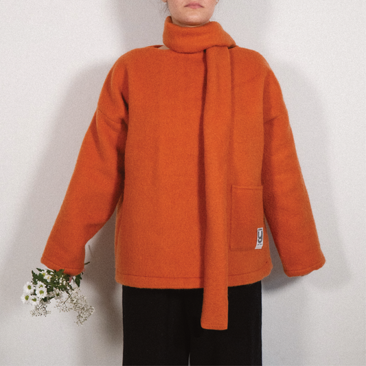 MANTEAU-PULL & ÉCHARPE - CAROTTE