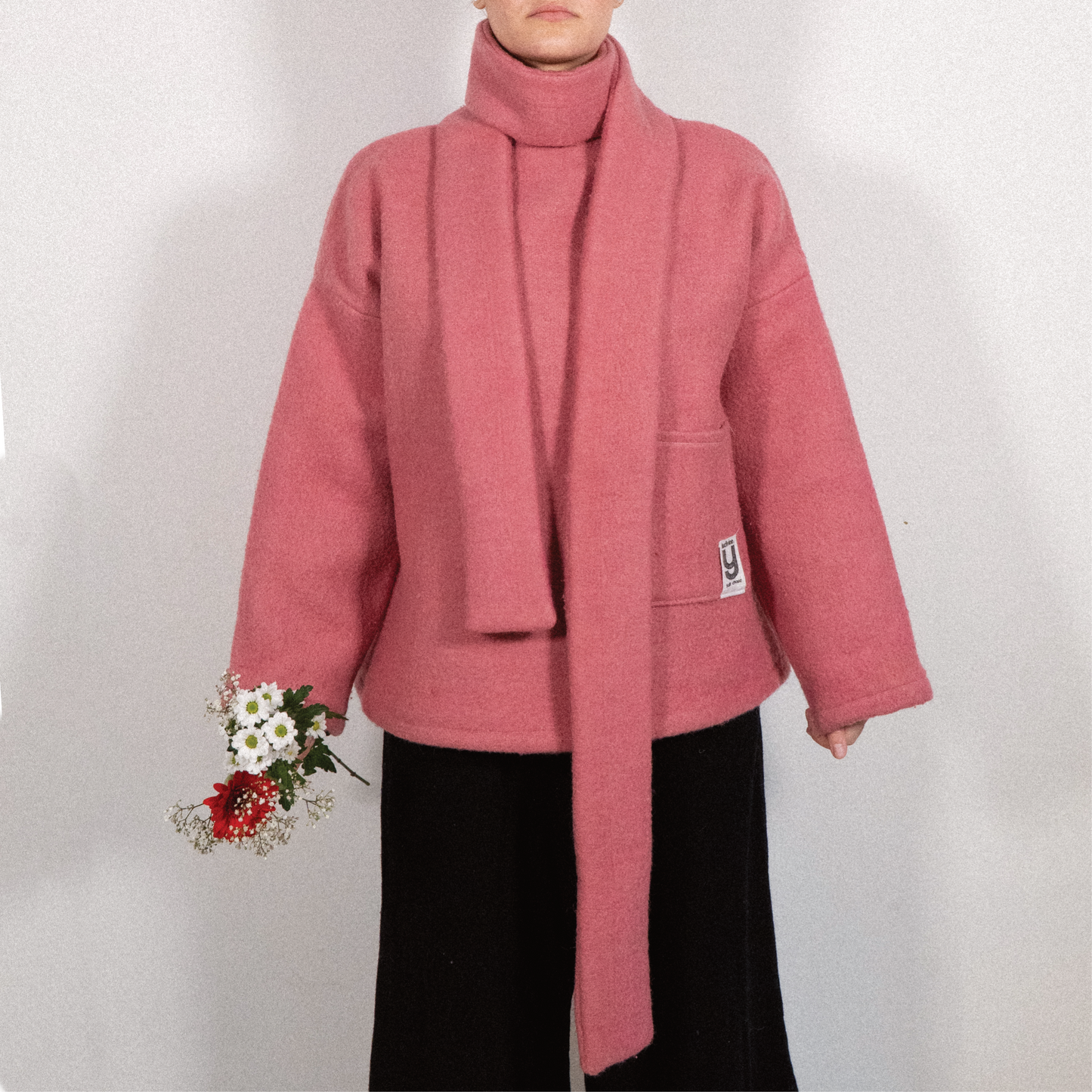 MANTEAU-PULL & ÉCHARPE - PRALINE N°1