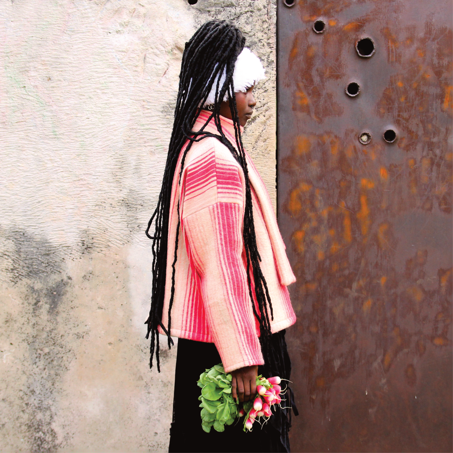 MANTEAU-PULL & ÉCHARPE - GUIMAUVE