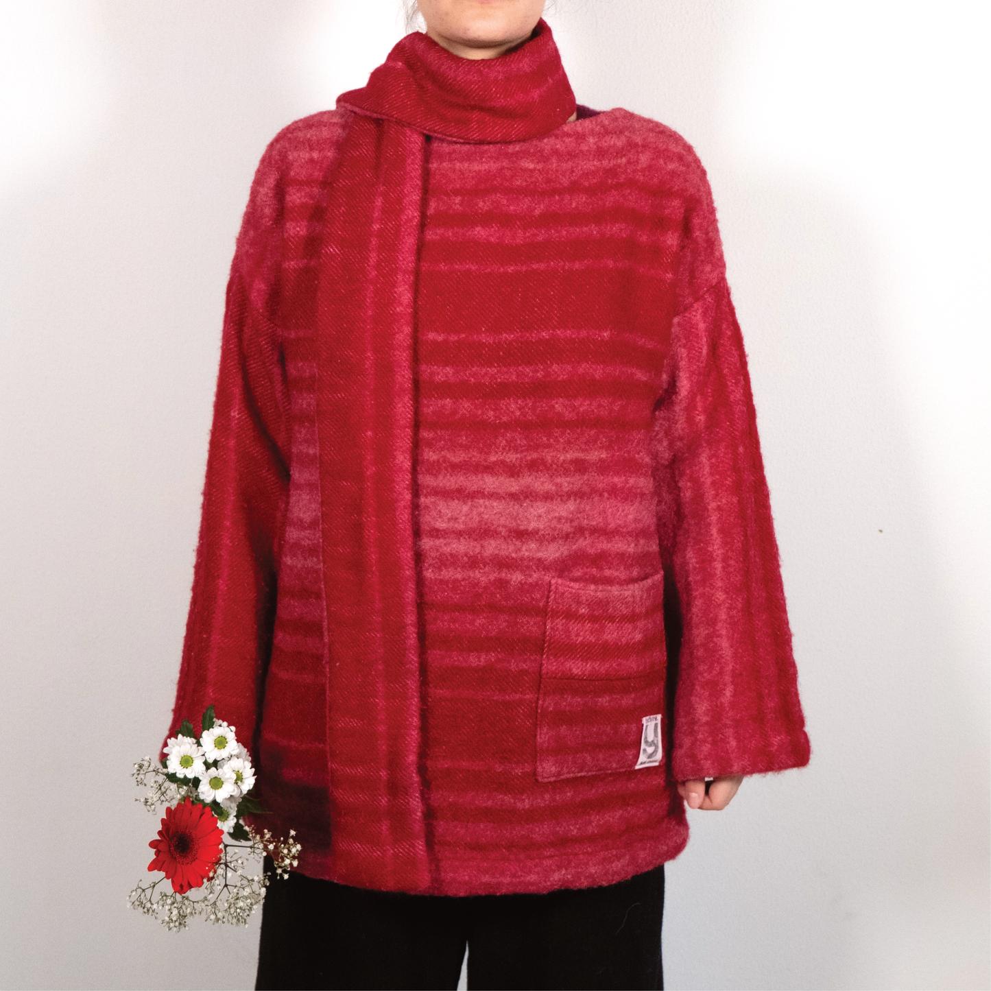 MANTEAU-PULL & ÉCHARPE - RADIS