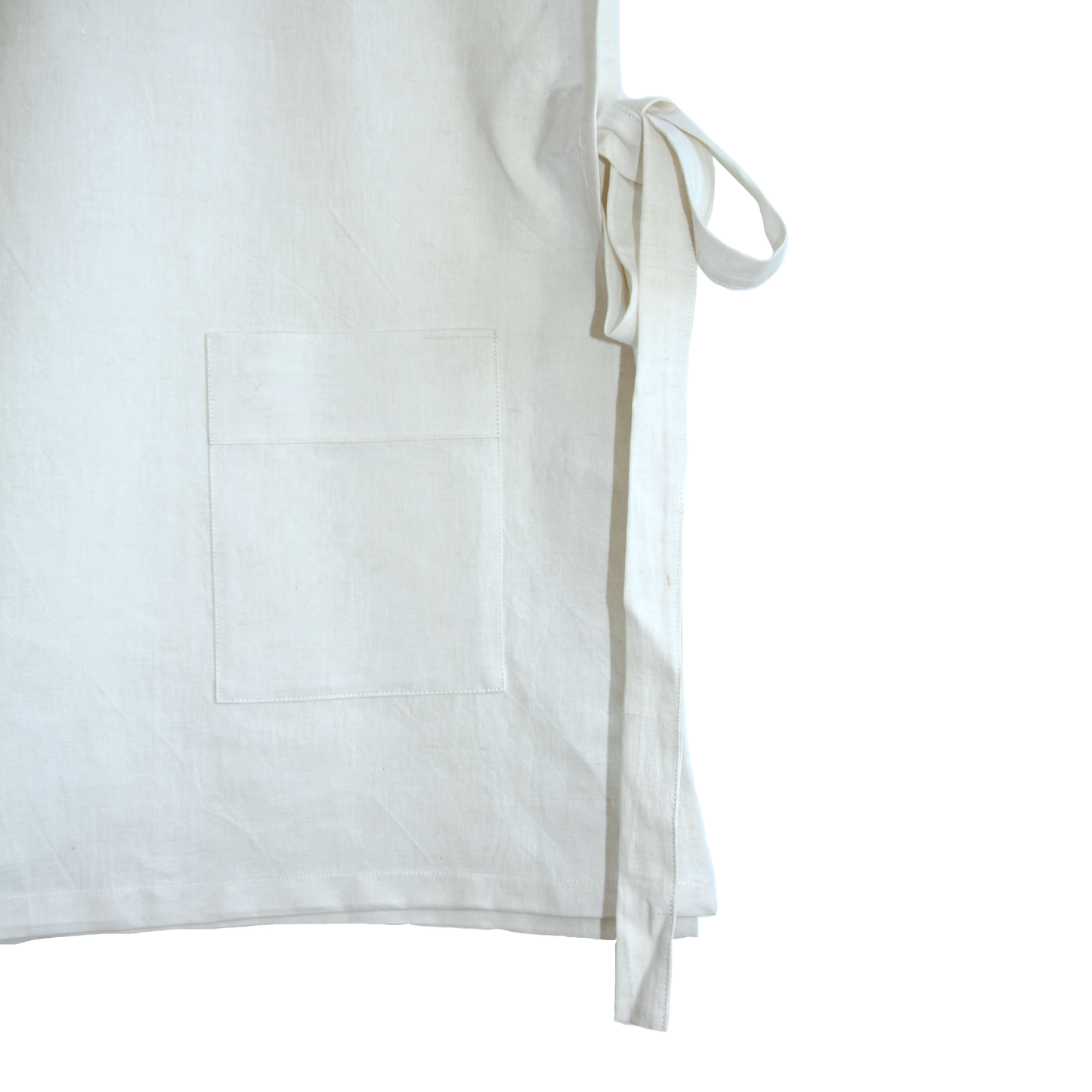 TABLIER EN LIN BLANC