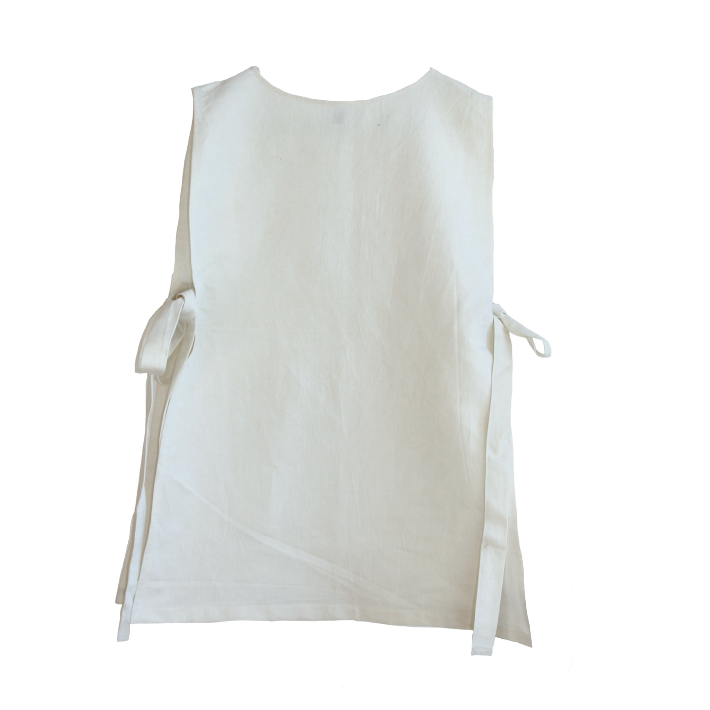TABLIER EN LIN BLANC