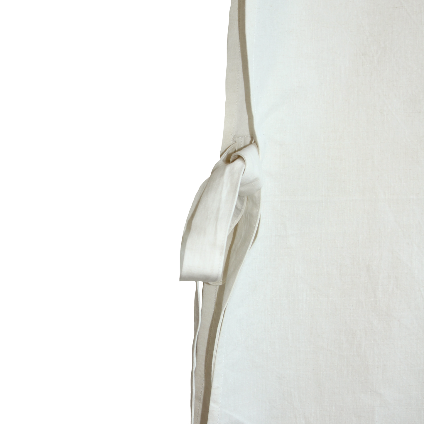 TABLIER EN LIN BLANC