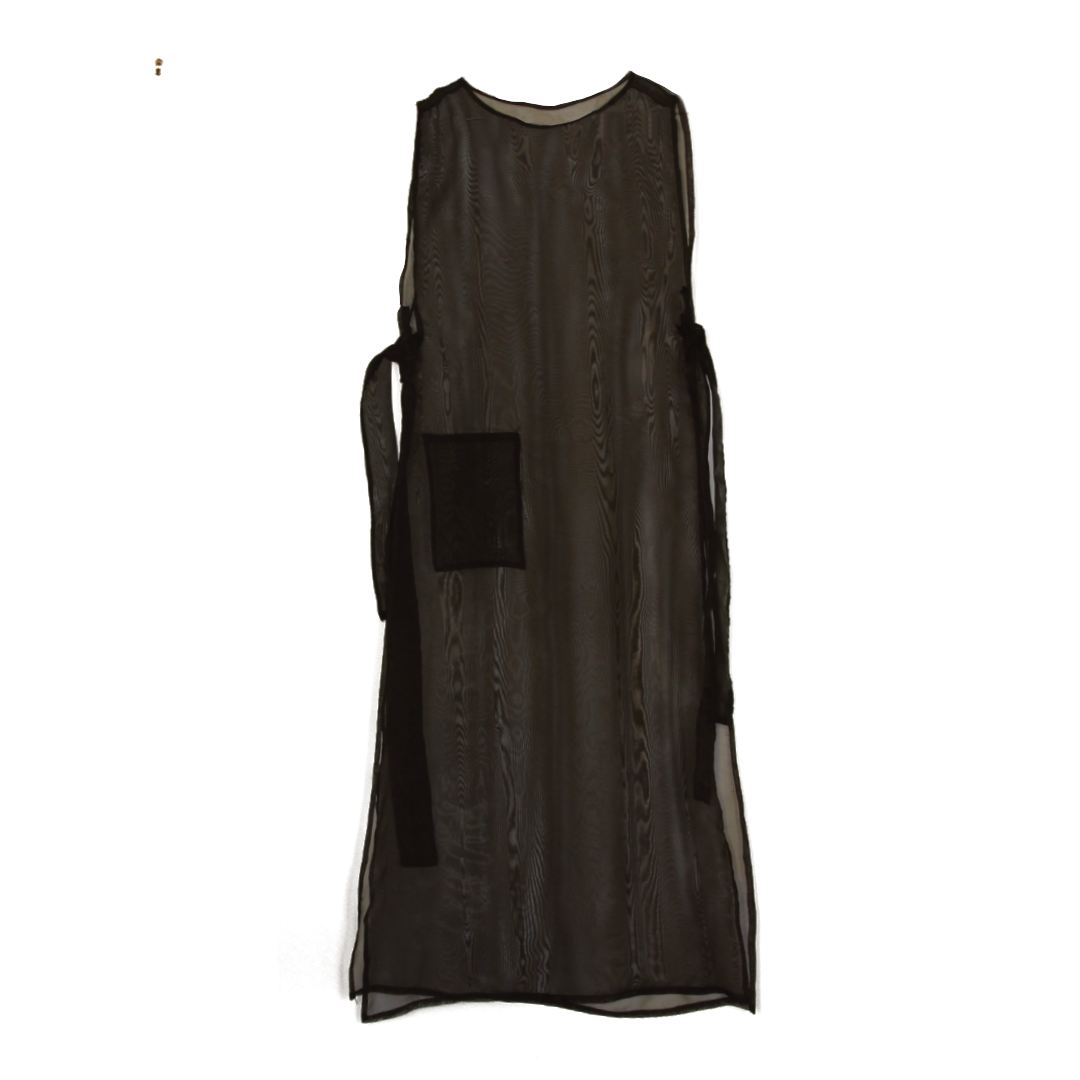 ROBE TABLIER NOIR TRANSPARENT